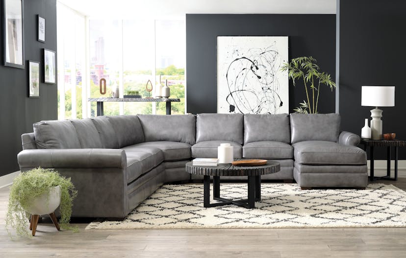 Craftmaster Leather Sectional 
